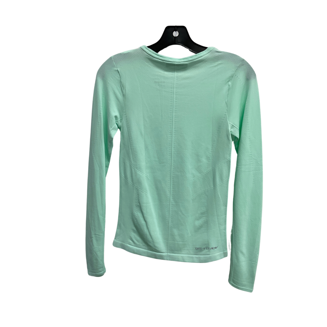 Athletic Top Long Sleeve Crewneck By Nike Apparel In Aqua, Size: S