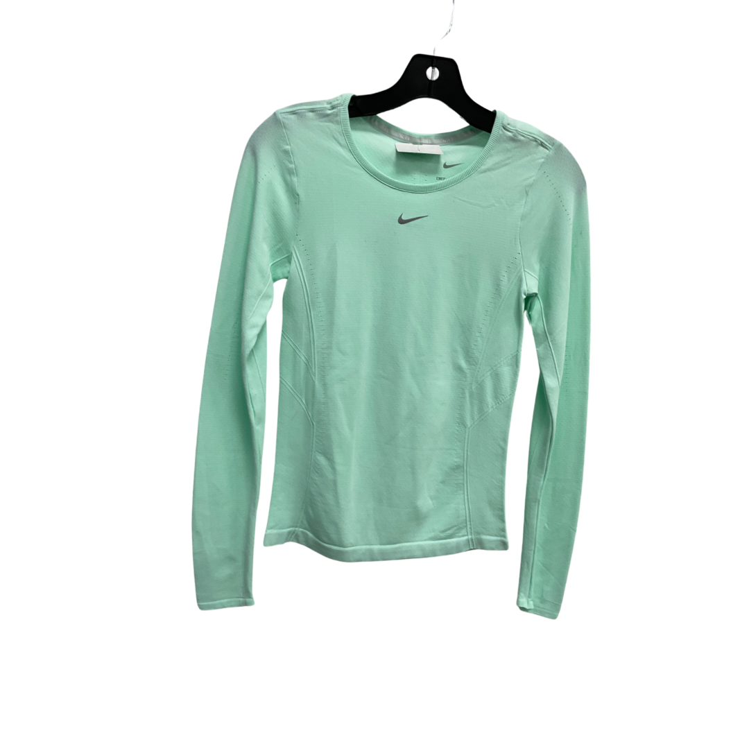 Athletic Top Long Sleeve Crewneck By Nike Apparel In Aqua, Size: S