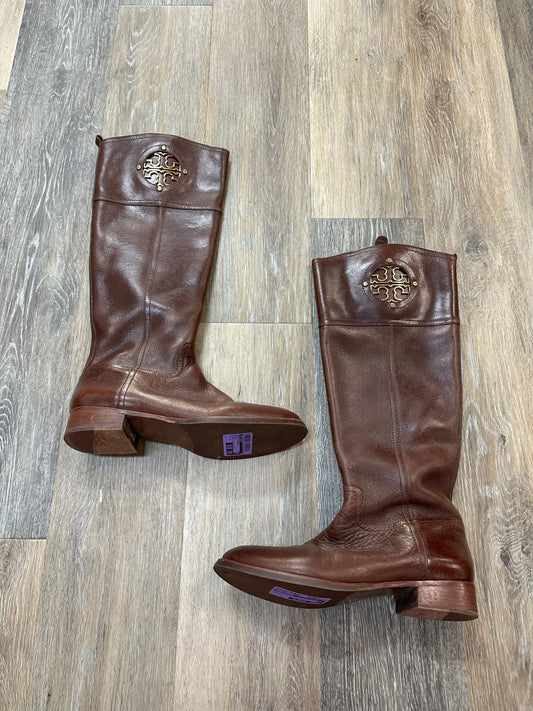 Boots Designer By Tory Burch In Brown, Size: 7.5