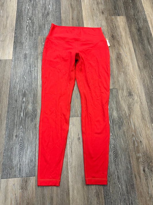 Athletic Leggings By Lululemon In Red, Size: 10