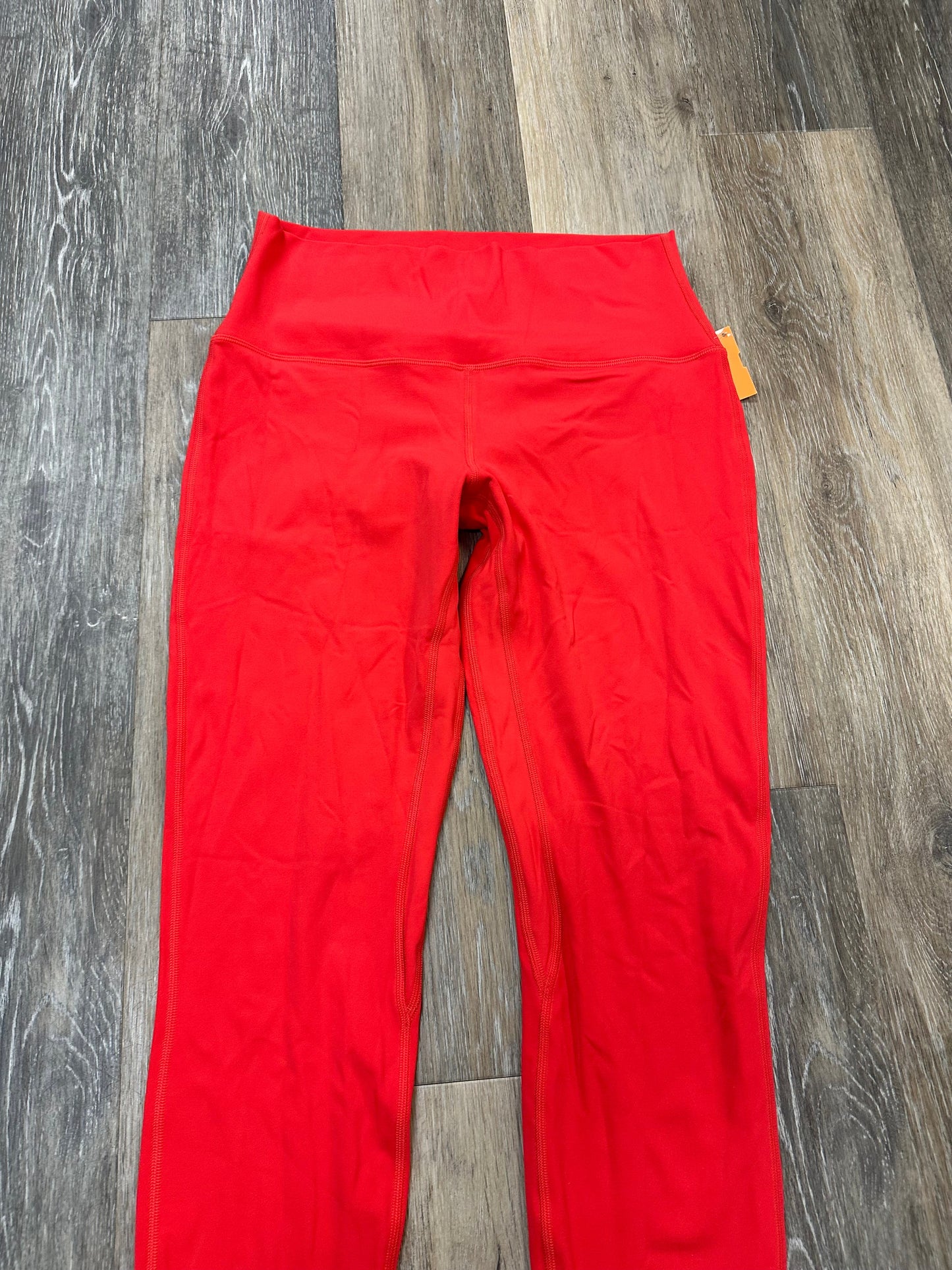 Athletic Leggings By Lululemon In Red, Size: 10