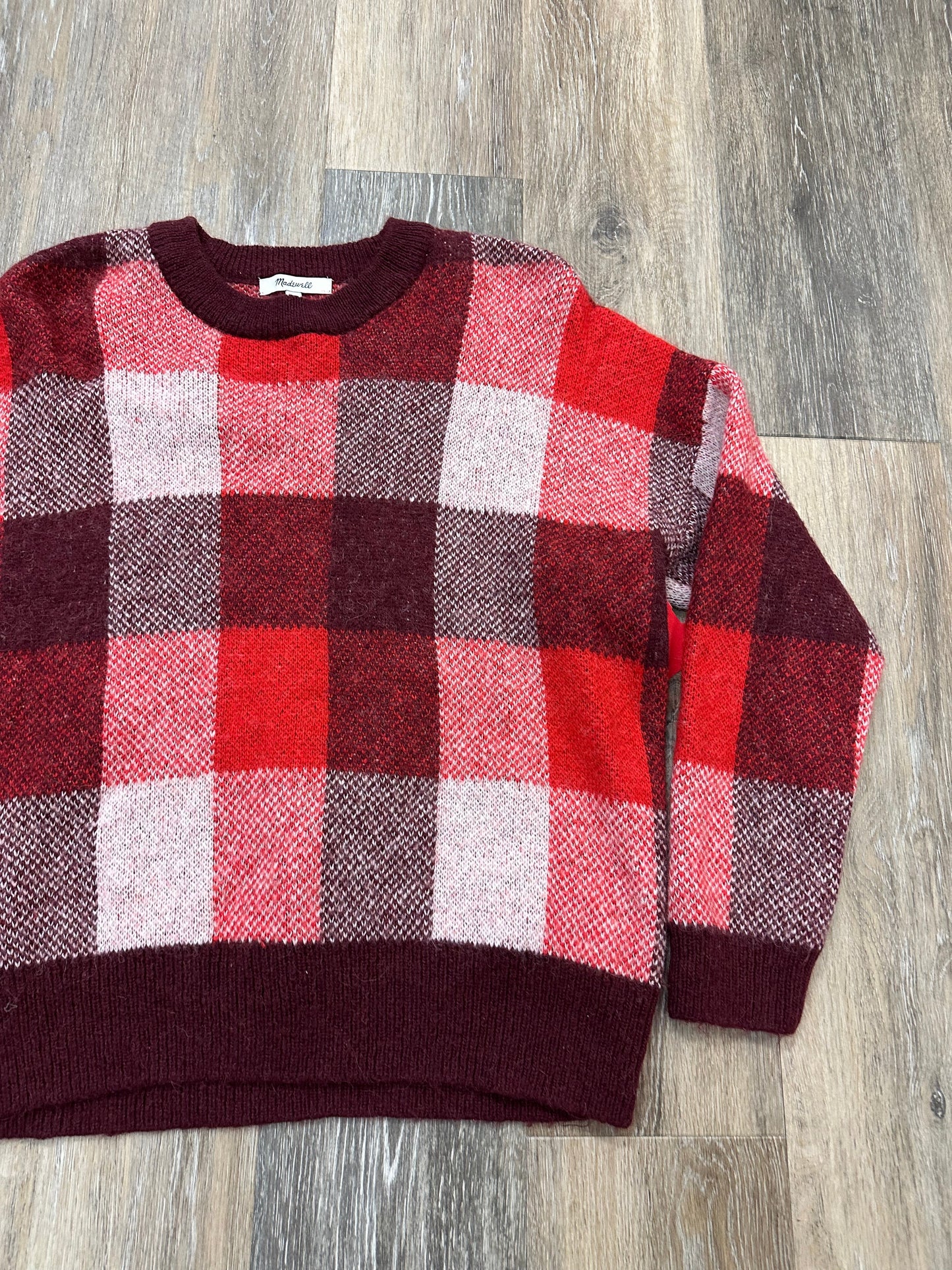 Sweater By Madewell In Plaid Pattern, Size: S