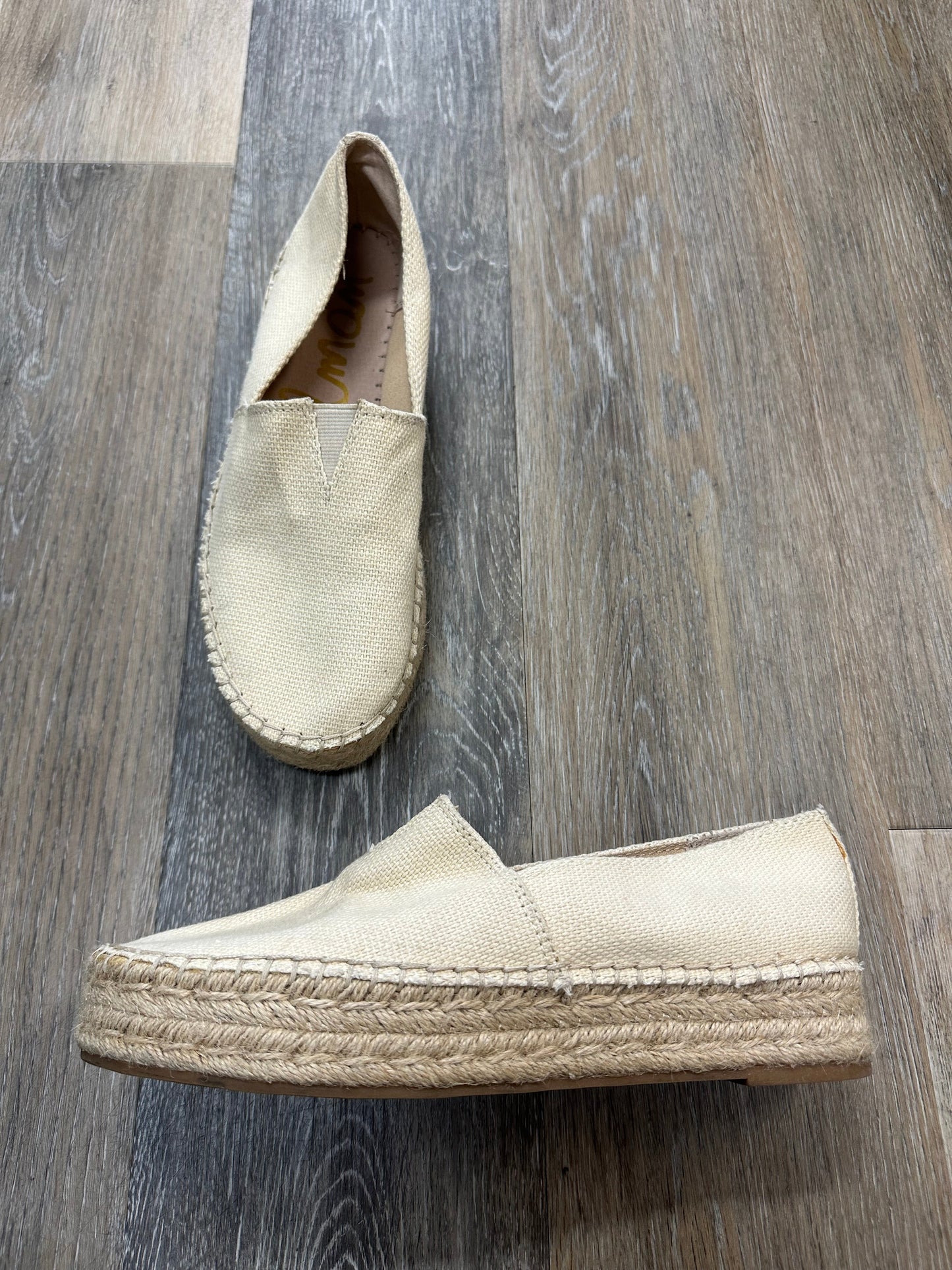 Cream Shoes Flats Sam Edelman, Size 9.5