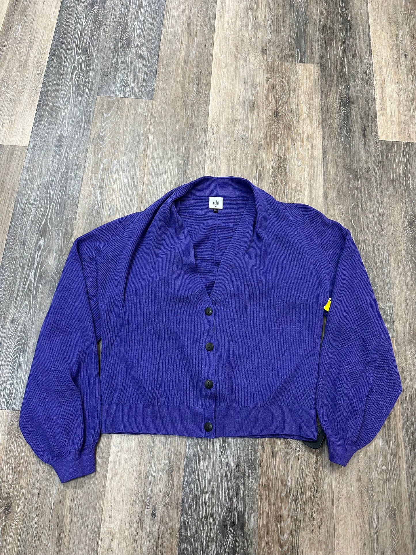 Sweater Cardigan By Cabi In Purple, Size: Xl