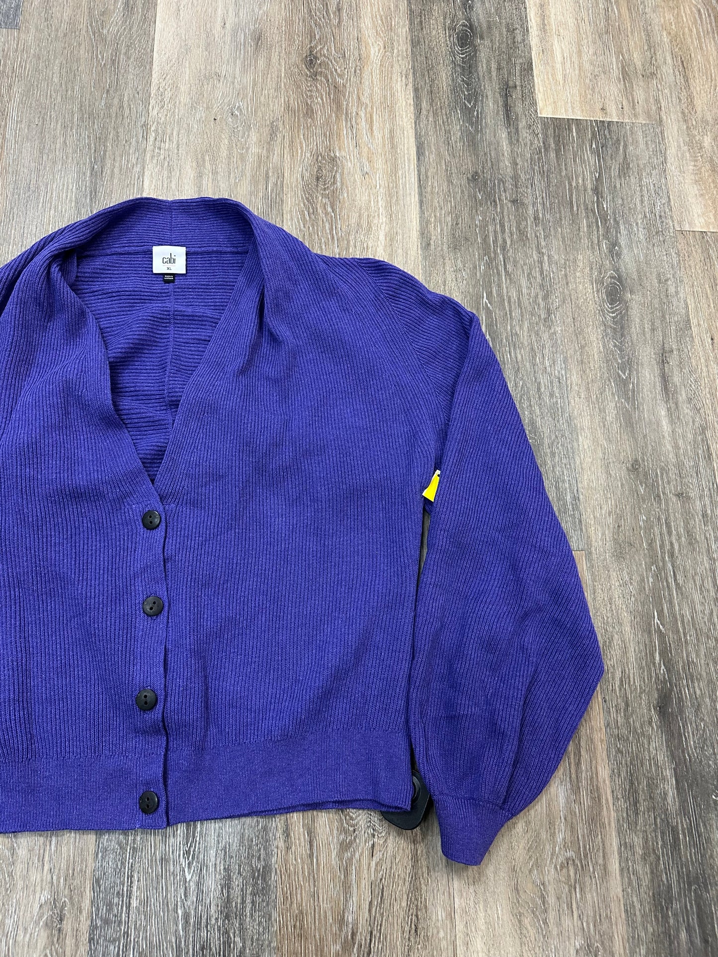 Sweater Cardigan By Cabi In Purple, Size: Xl