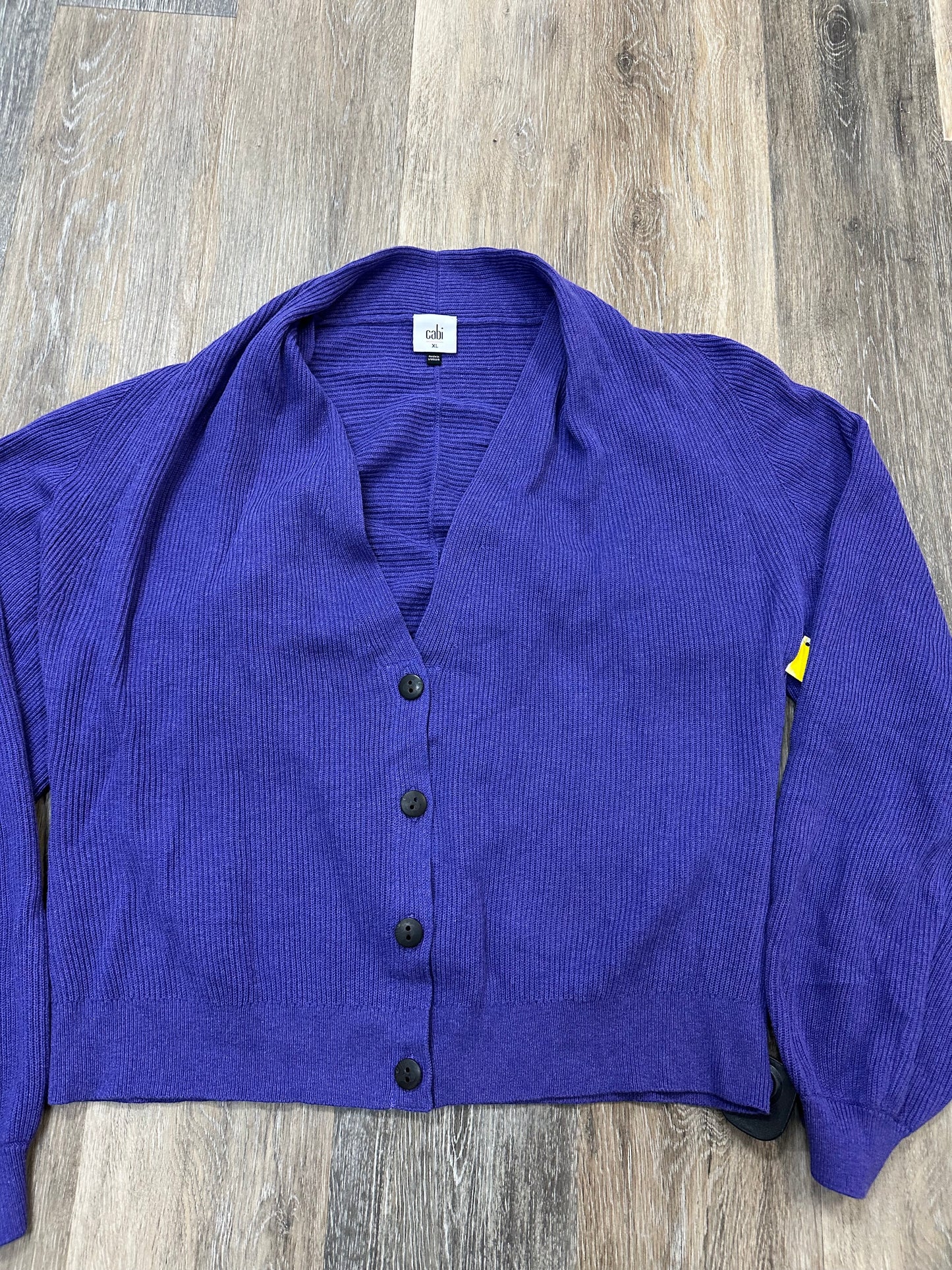 Sweater Cardigan By Cabi In Purple, Size: Xl