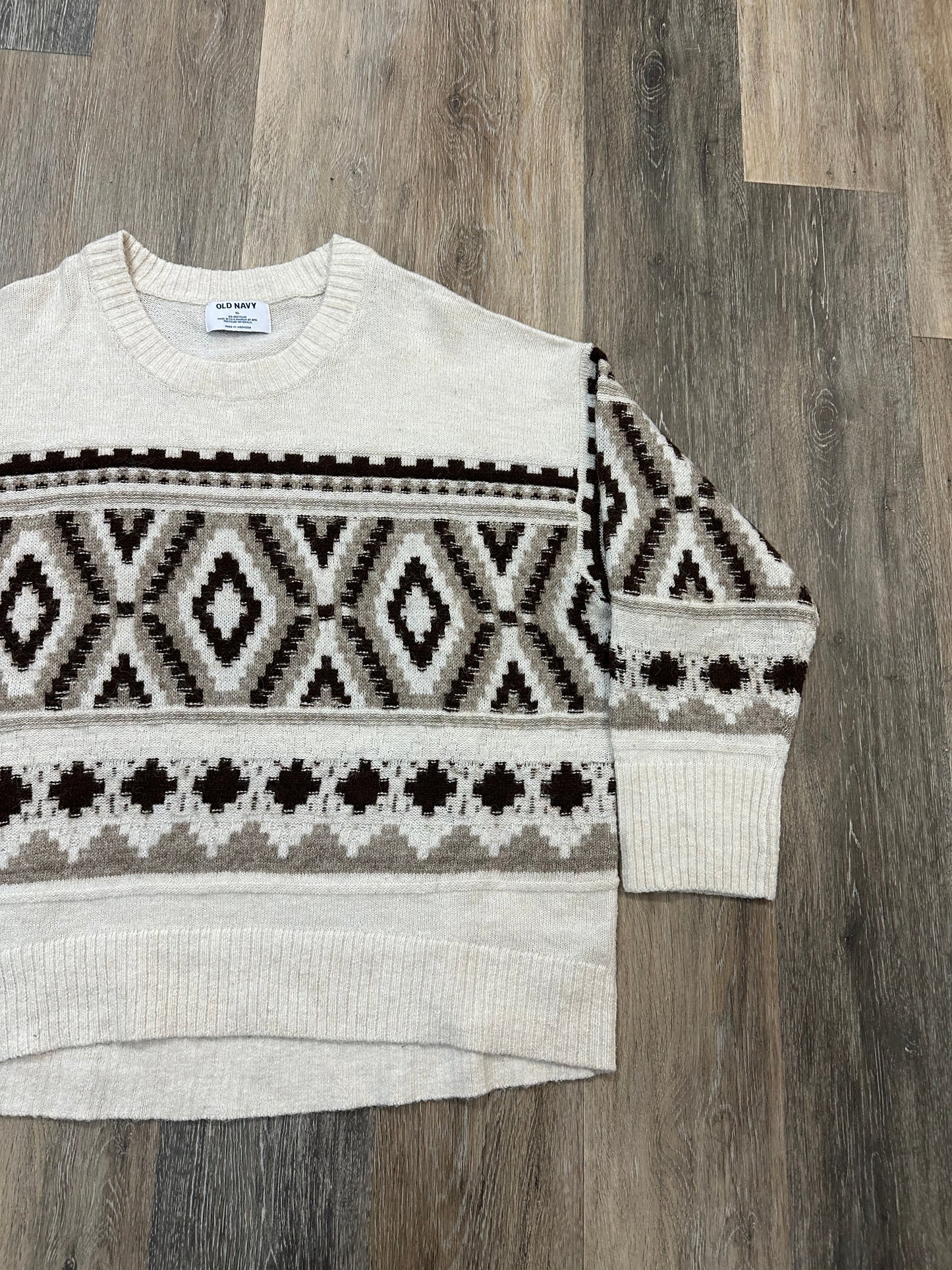 Sweater By Old Navy In Cream, Size: Xl