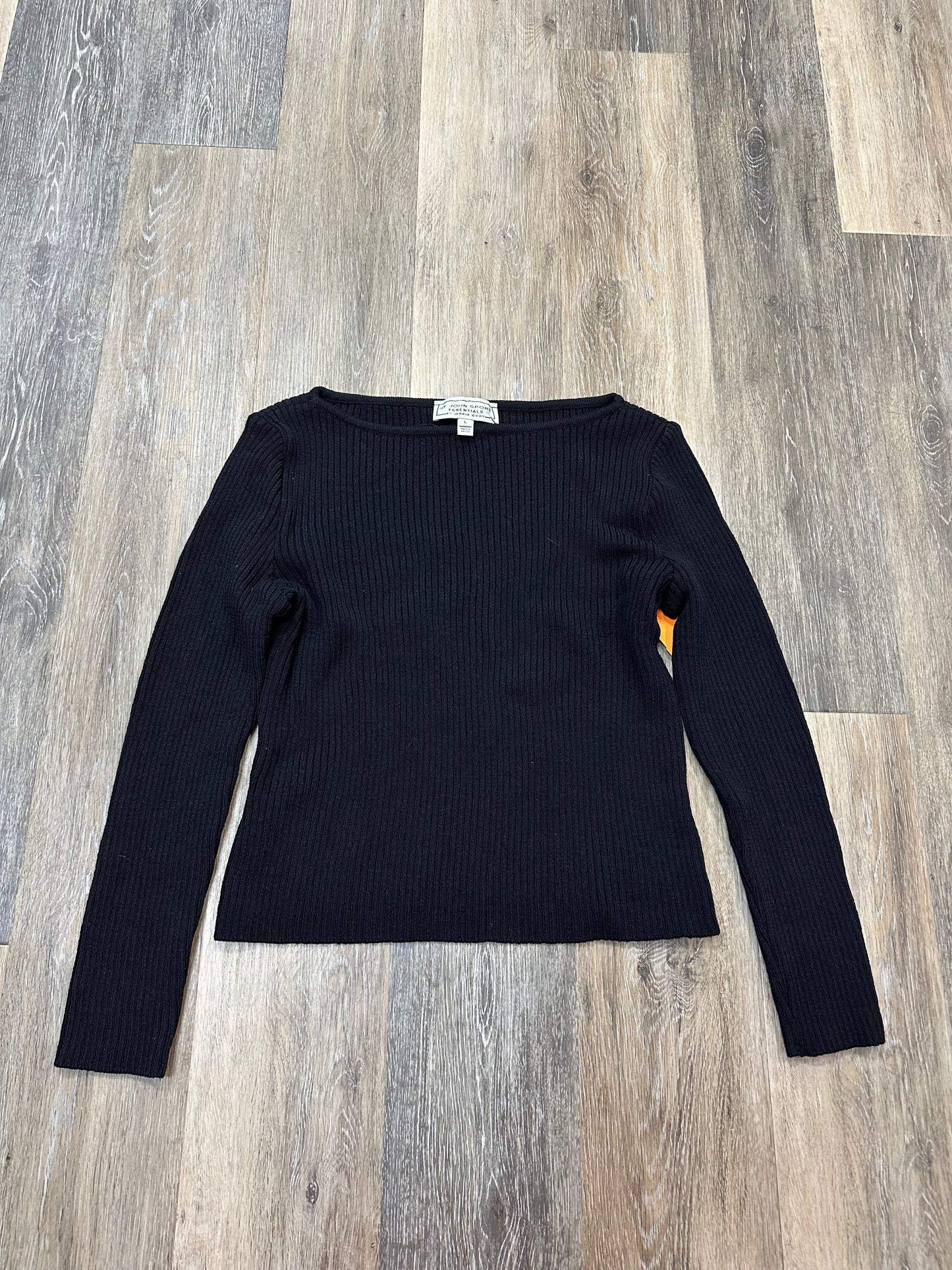 Sweater Luxury Designer By St John Knits In Black, Size: L