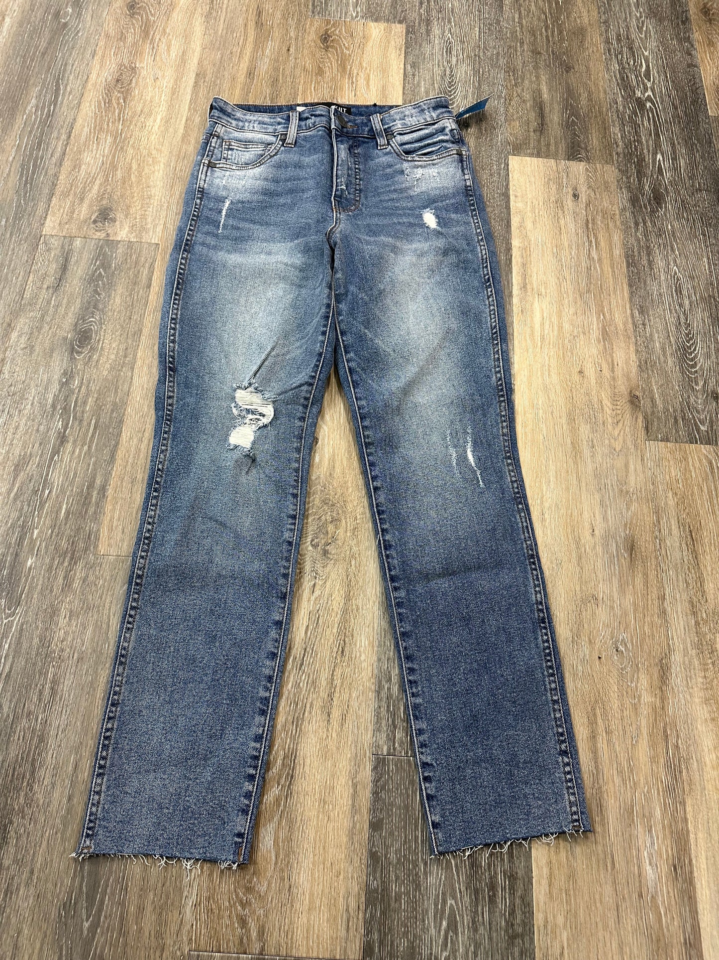 Jeans Straight By Kut In Blue Denim, Size: 0