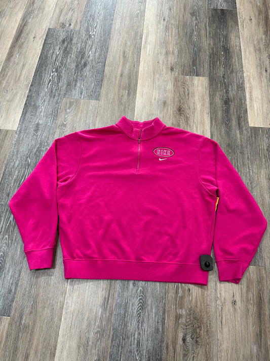 Athletic Sweatshirt Collar By Nike Apparel In Pink, Size: S