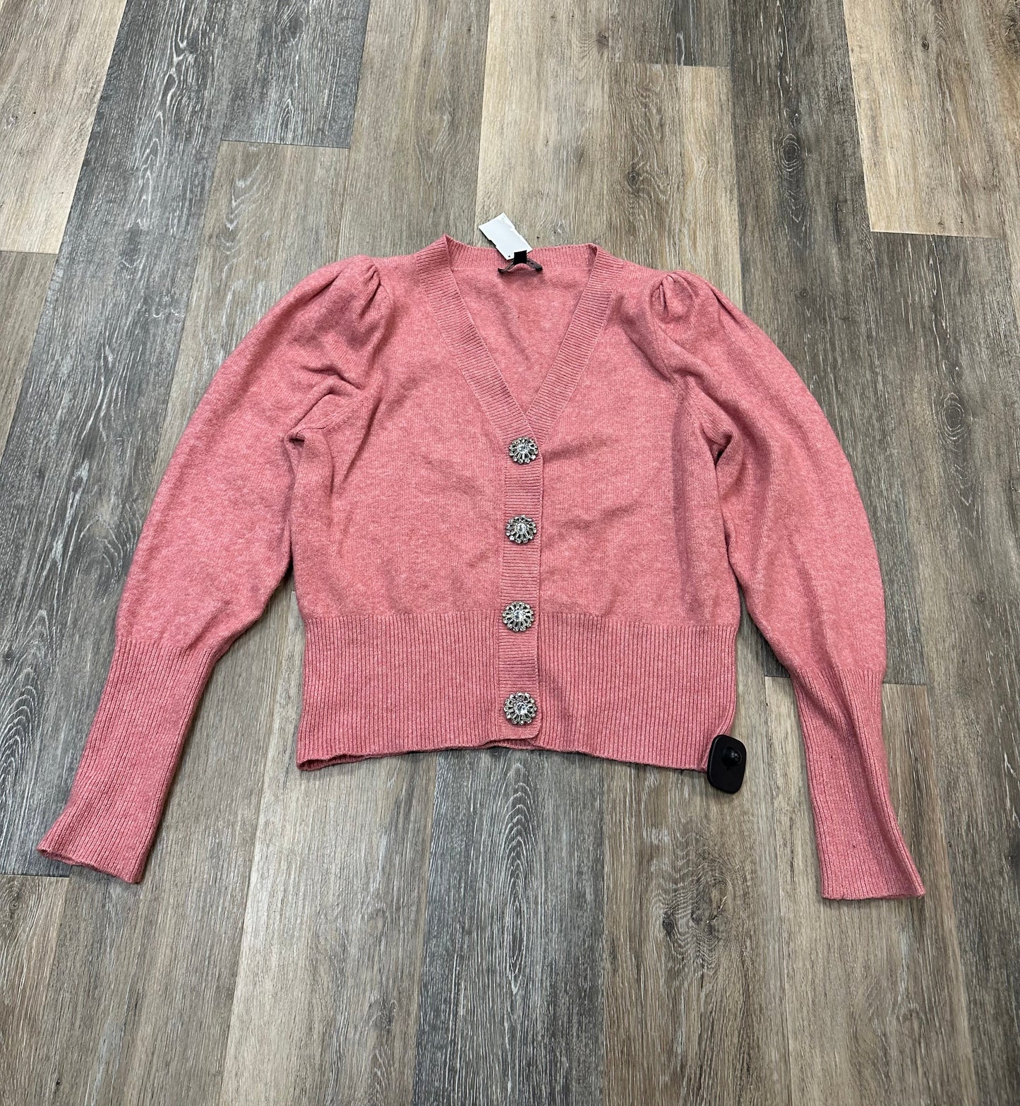 Sweater Cardigan By Express In Pink, Size: M