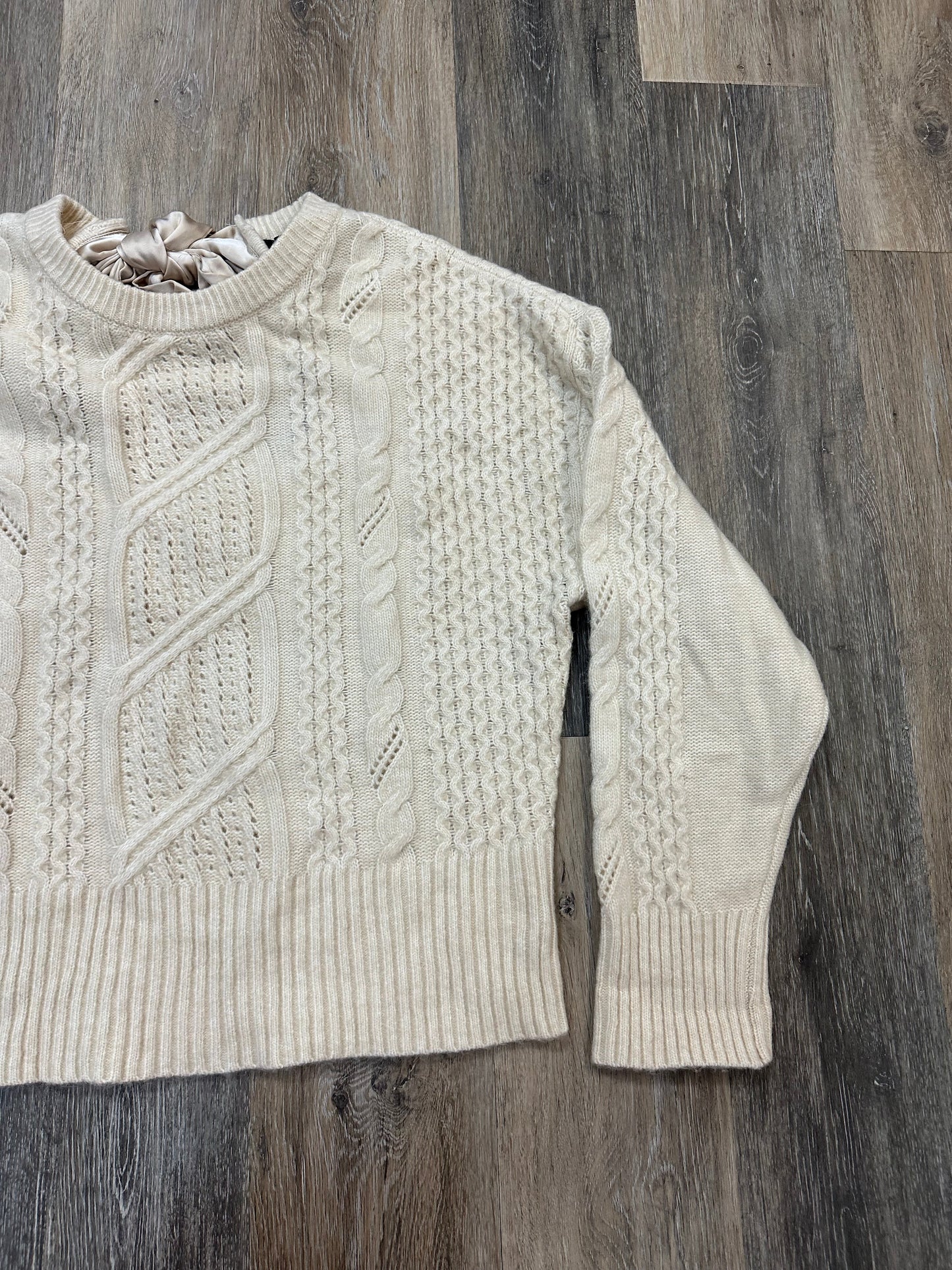 Sweater By Express In Cream, Size: L