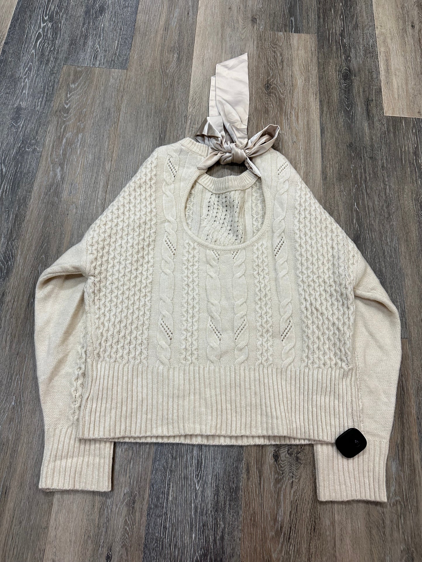 Sweater By Express In Cream, Size: L