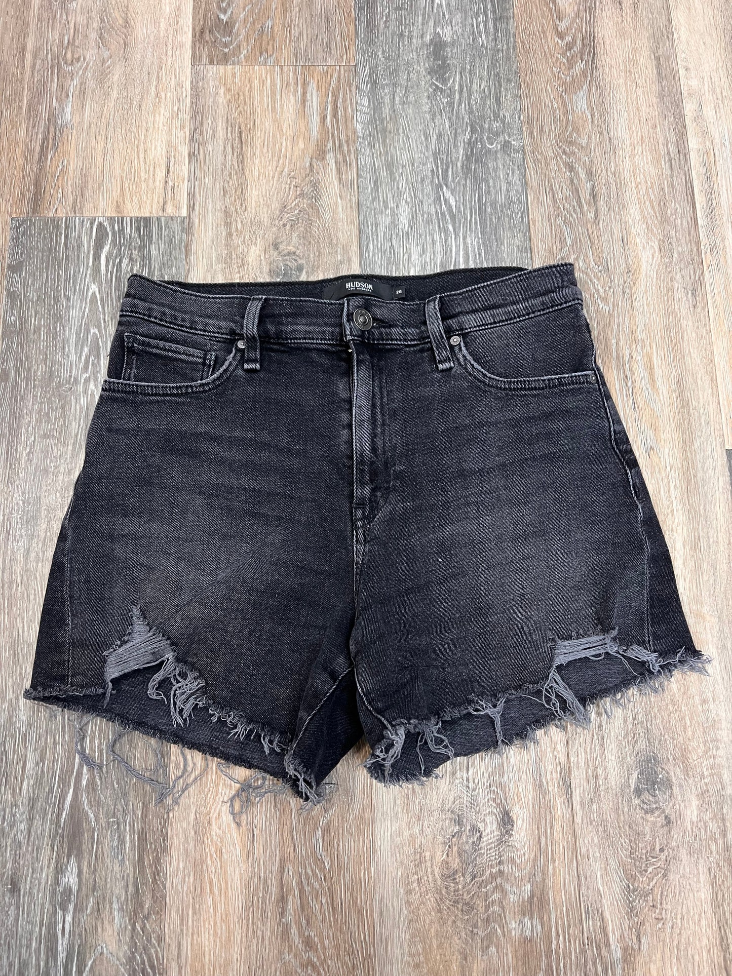 Shorts By Hudson In Black Denim, Size: 6/28