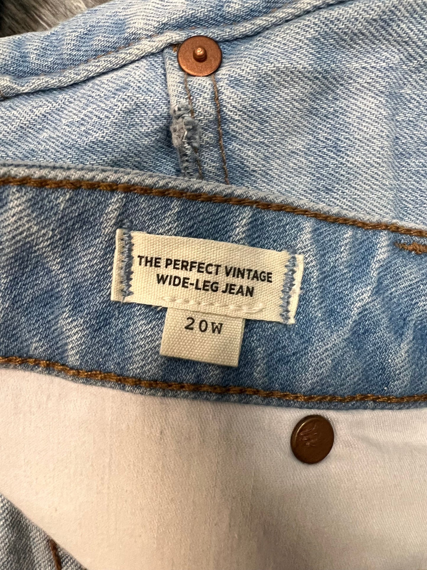 Jeans Straight Crop By Madewell In Blue Denim, Size: 20