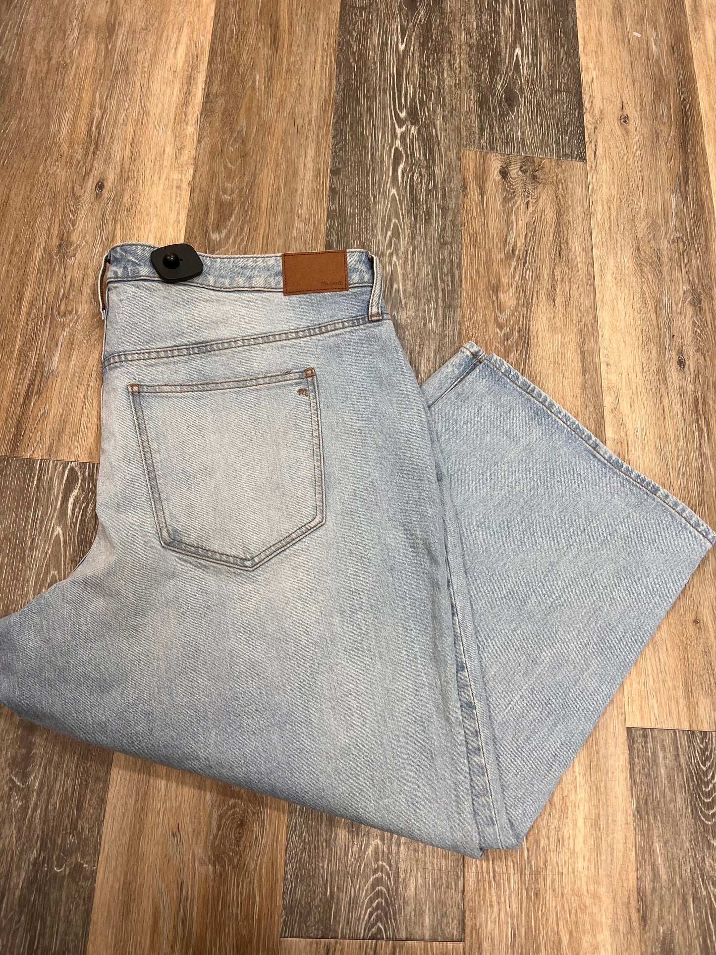 Jeans Straight Crop By Madewell In Blue Denim, Size: 20