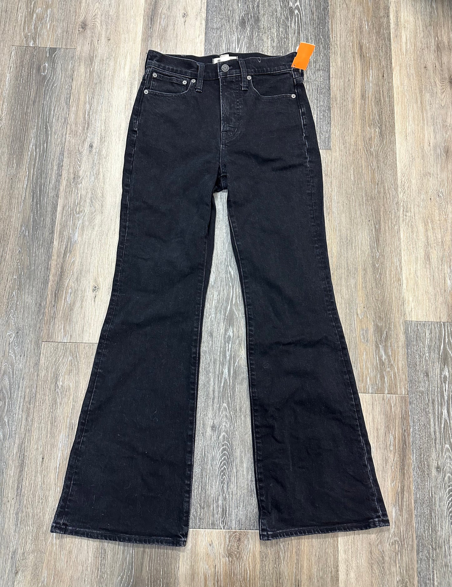 Jeans Flared By Madewell In Black Denim, Size: 0