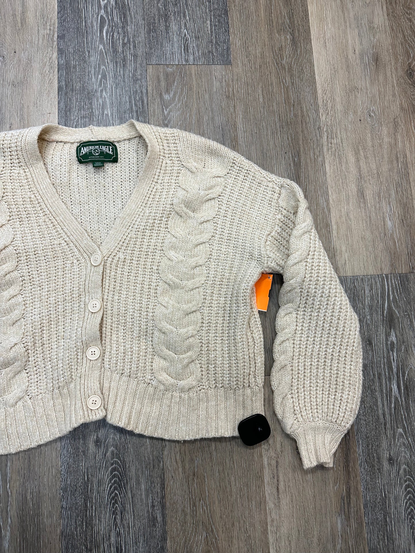 Sweater Cardigan By American Eagle In Cream, Size: S