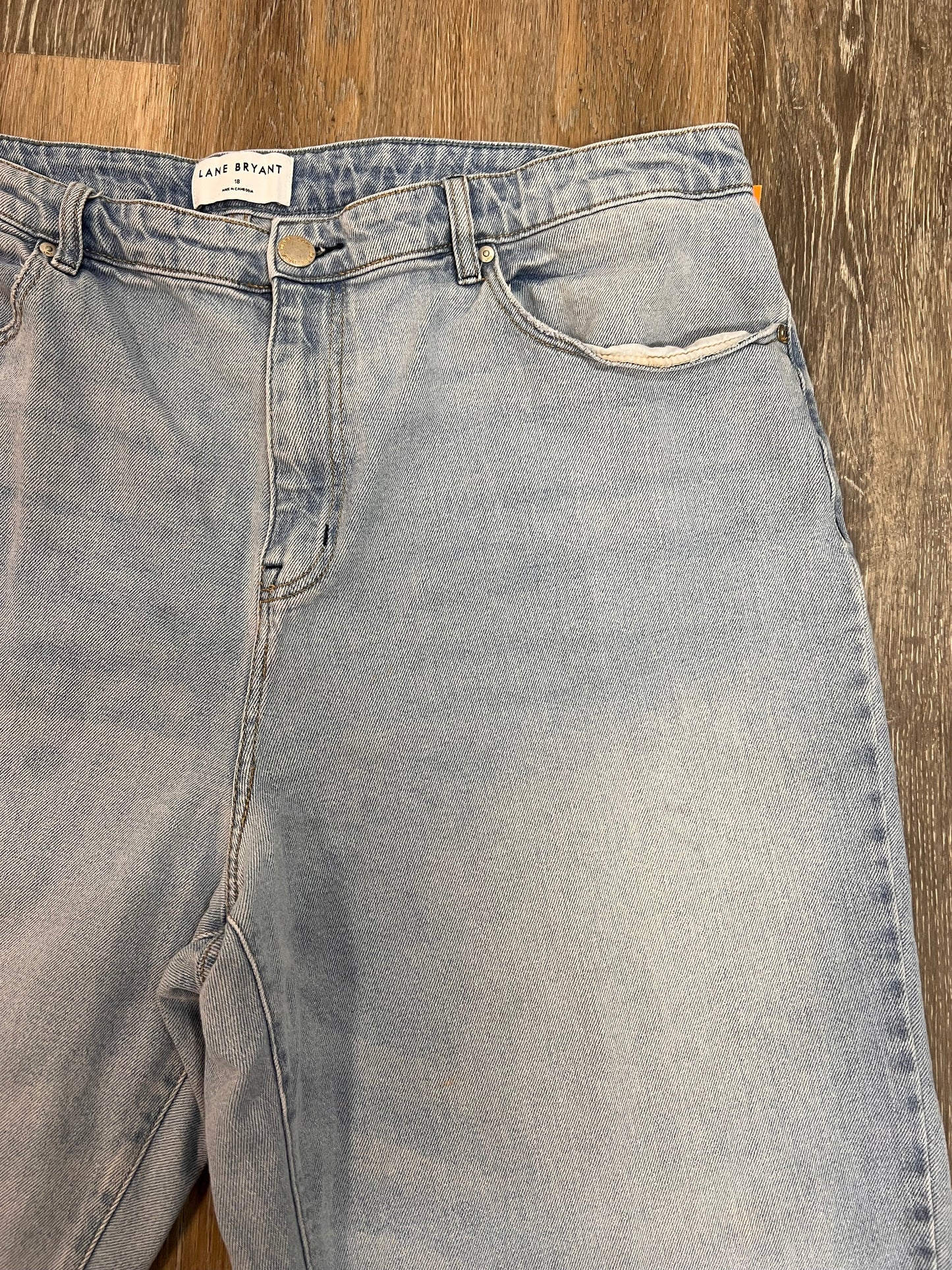 Jeans Straight By Lane Bryant In Blue Denim, Size: 18