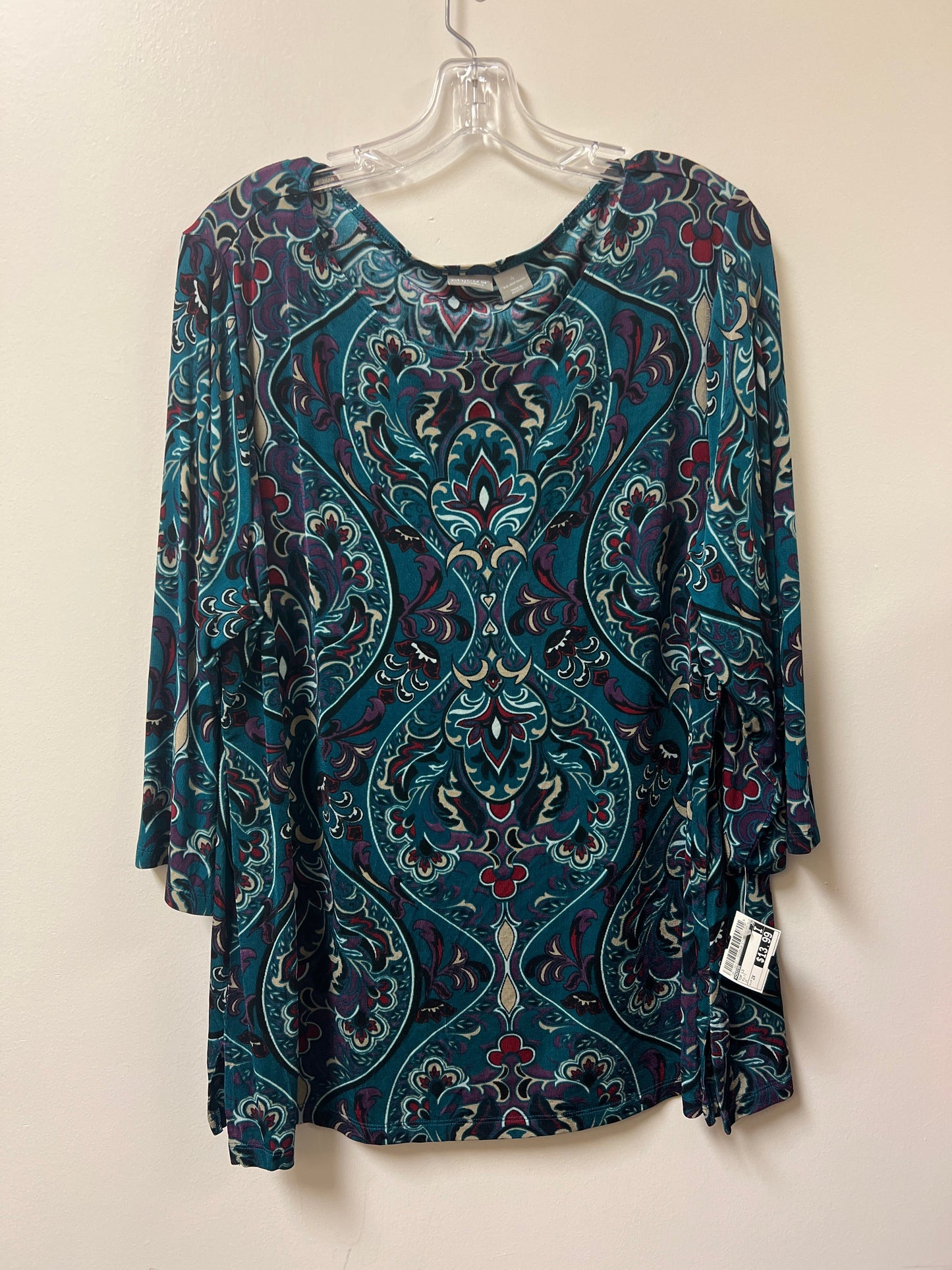 Top Long Sleeve By Chicos In Multi-colored, Size: 2x