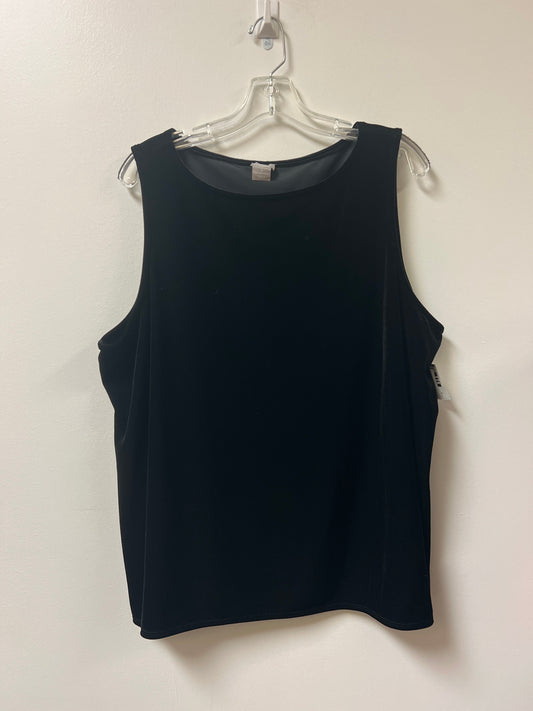 Top Sleeveless By Chicos In Black, Size: 2x