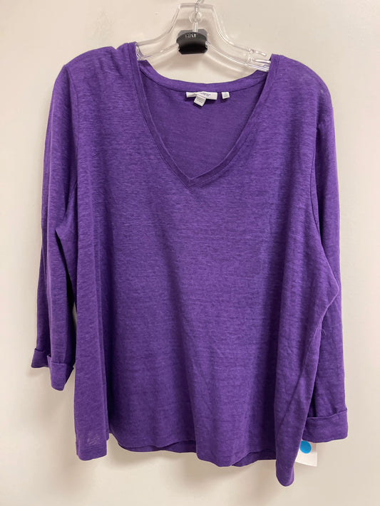 Top Long Sleeve By Chicos In Purple, Size: 2x