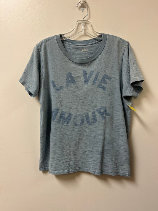 Top Short Sleeve By J. Crew In Blue, Size: L