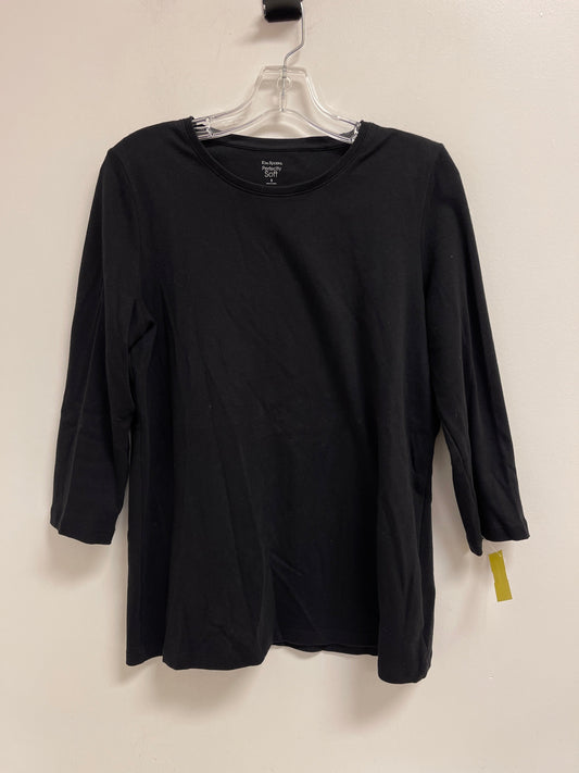 Top Long Sleeve Basic By Kim Rogers In Black, Size: S