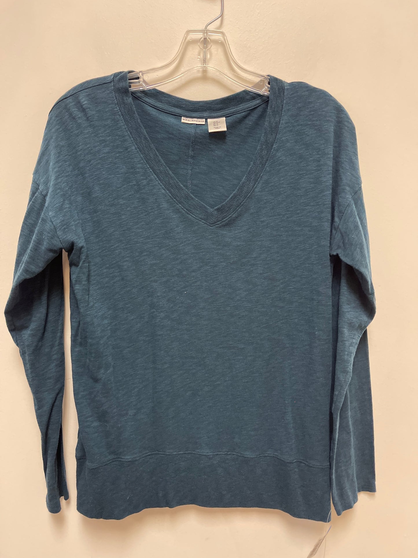 Top Long Sleeve By Max Studio In Teal, Size: M