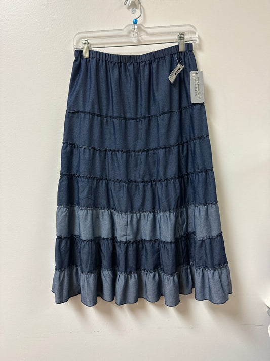 Skirt Midi By Clothes Mentor In Blue Denim, Size: 4