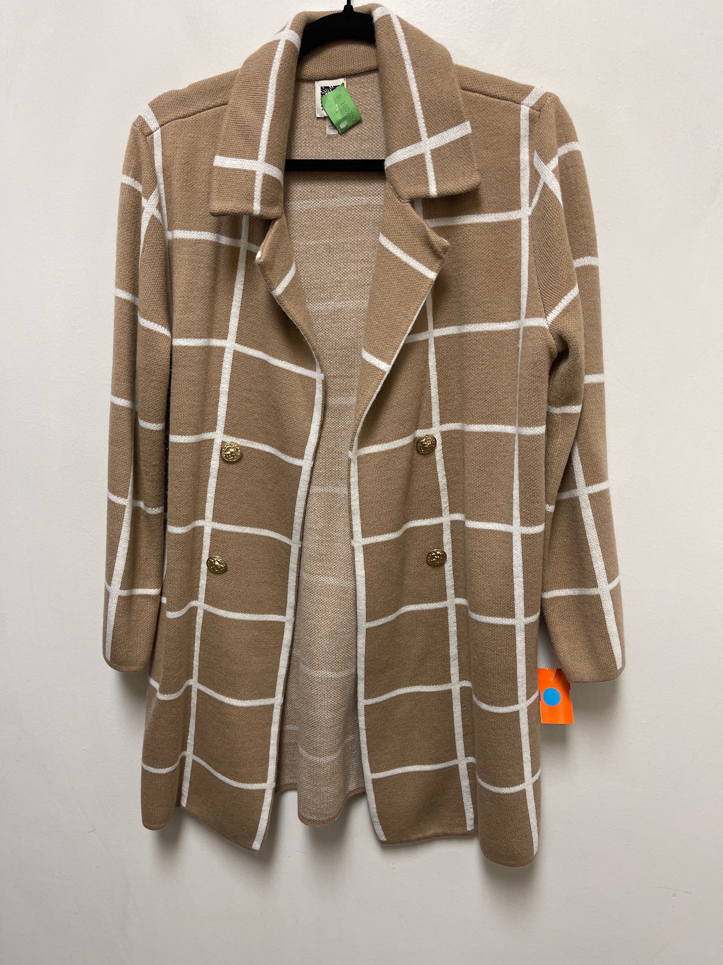 Sweater Cardigan By Anne Klein In Brown, Size: M