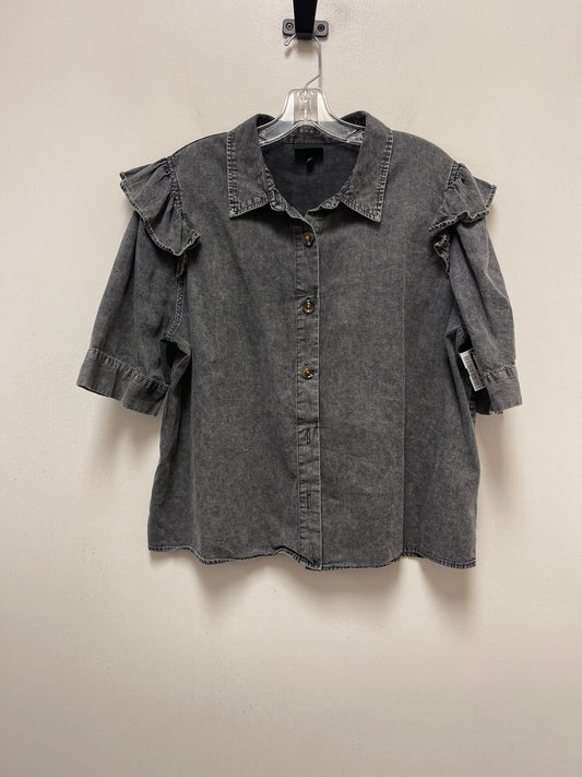 Grey Blouse Short Sleeve Who What Wear, Size 2x