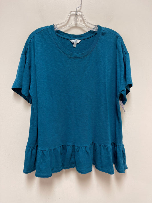 Blue Top Short Sleeve Time And Tru, Size Xl