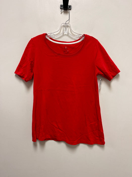 Red Top Short Sleeve Isaac Mizrahi Live Qvc, Size Xs