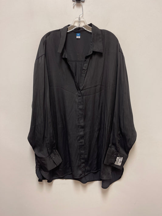 Blouse Long Sleeve By Old Navy In Black, Size: 2x