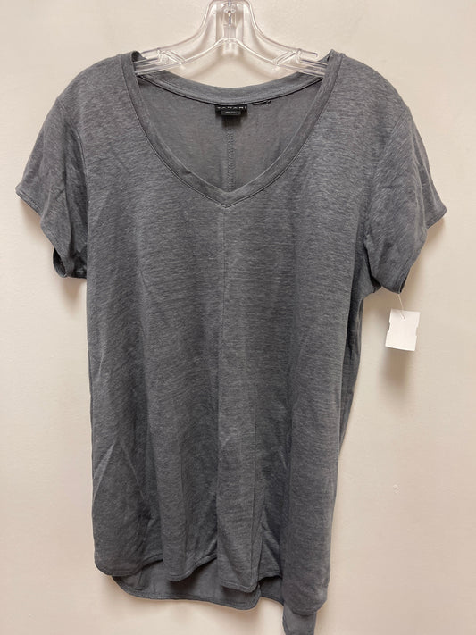 Top Short Sleeve By T Tahari In Grey, Size: L