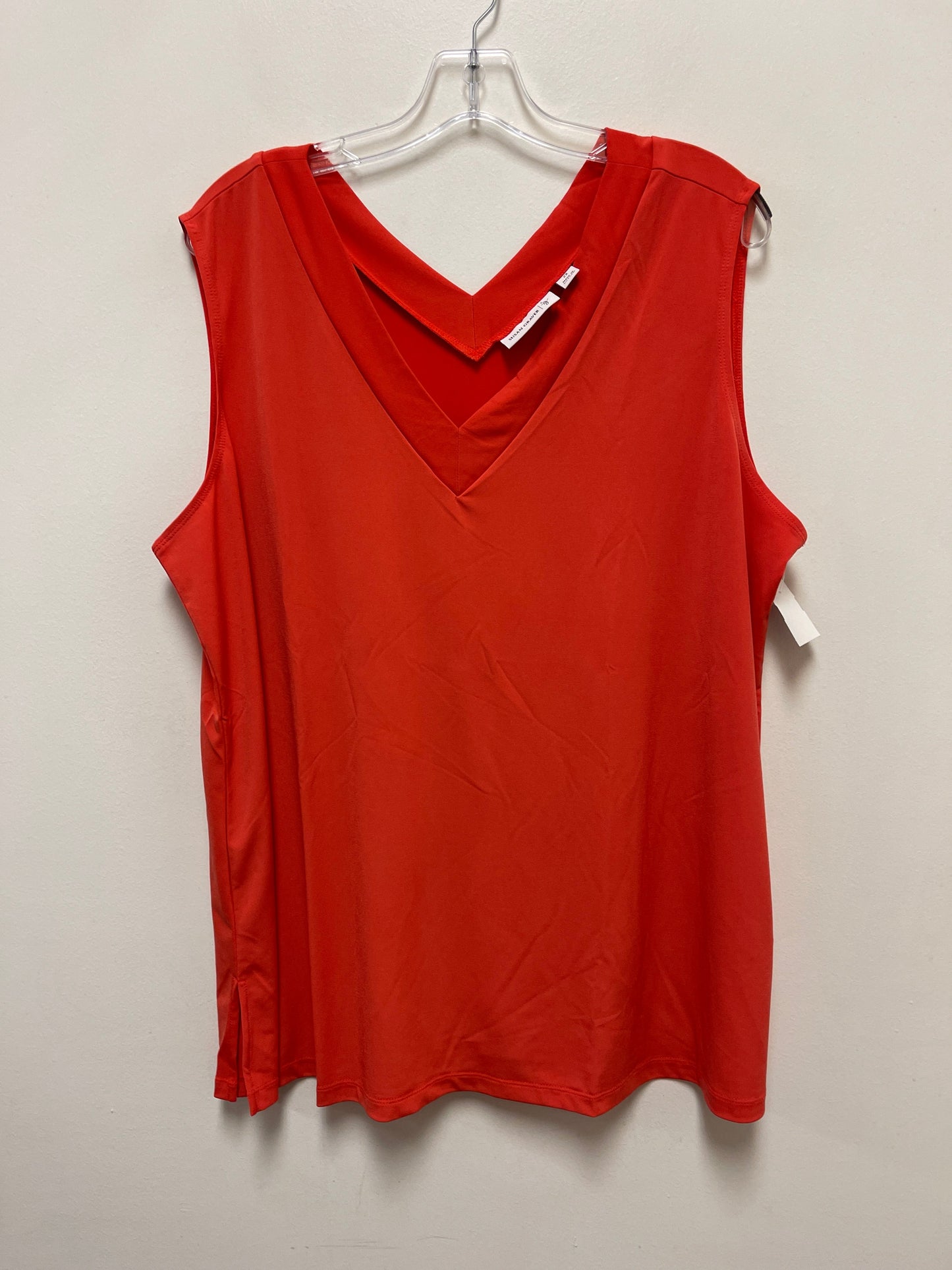 Top Sleeveless By Susan Graver In Orange, Size: 2x