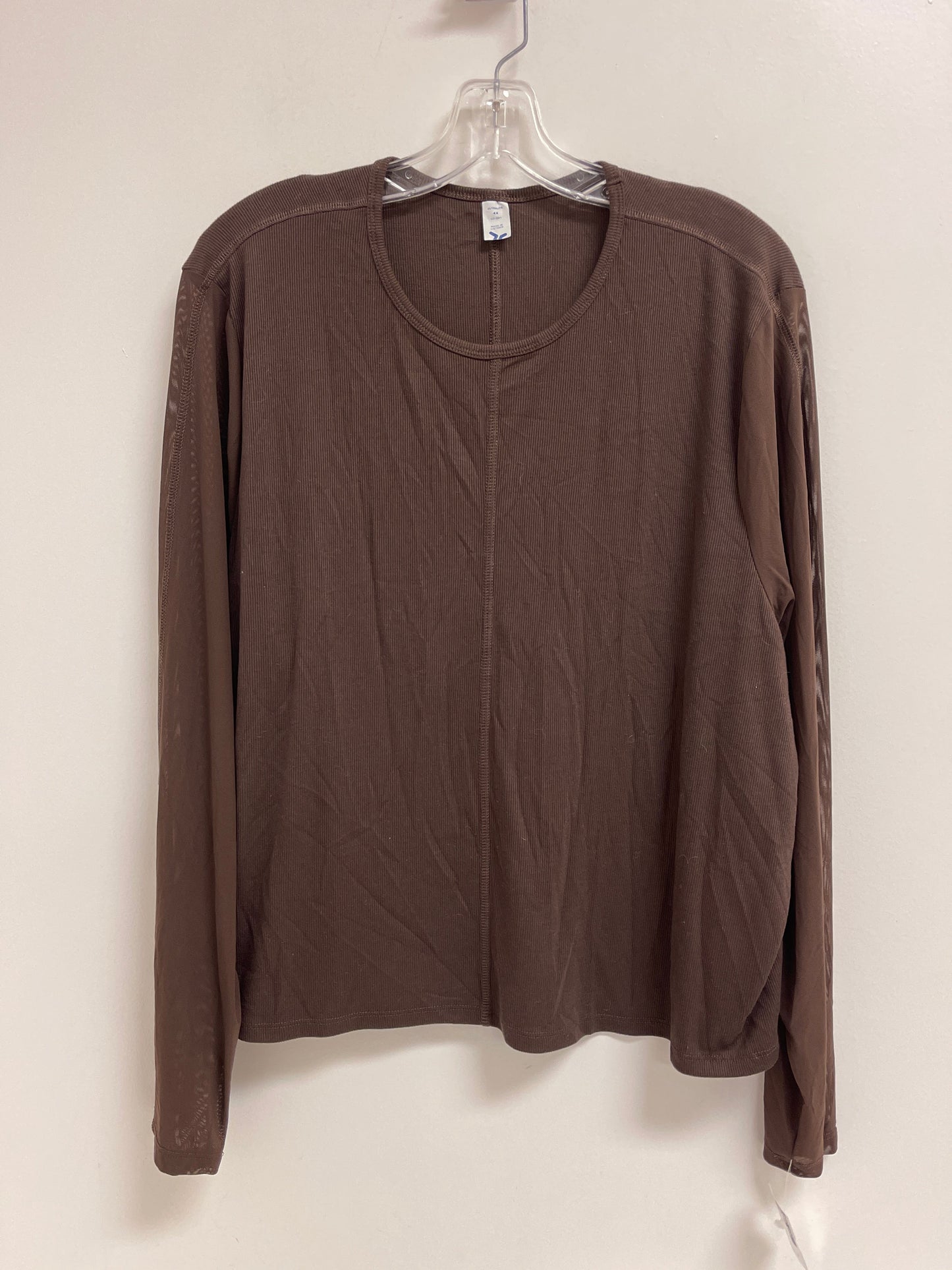 Top Long Sleeve By Old Navy In Brown, Size: 4x