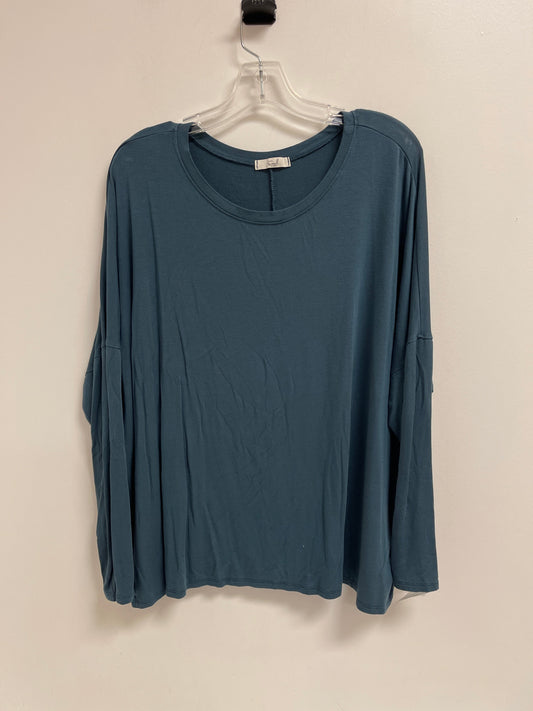 Top Long Sleeve By Easel In Blue, Size: L