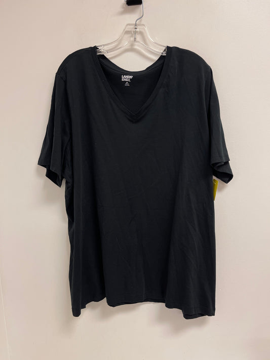 Top Short Sleeve By Lands End In Black, Size: 2x