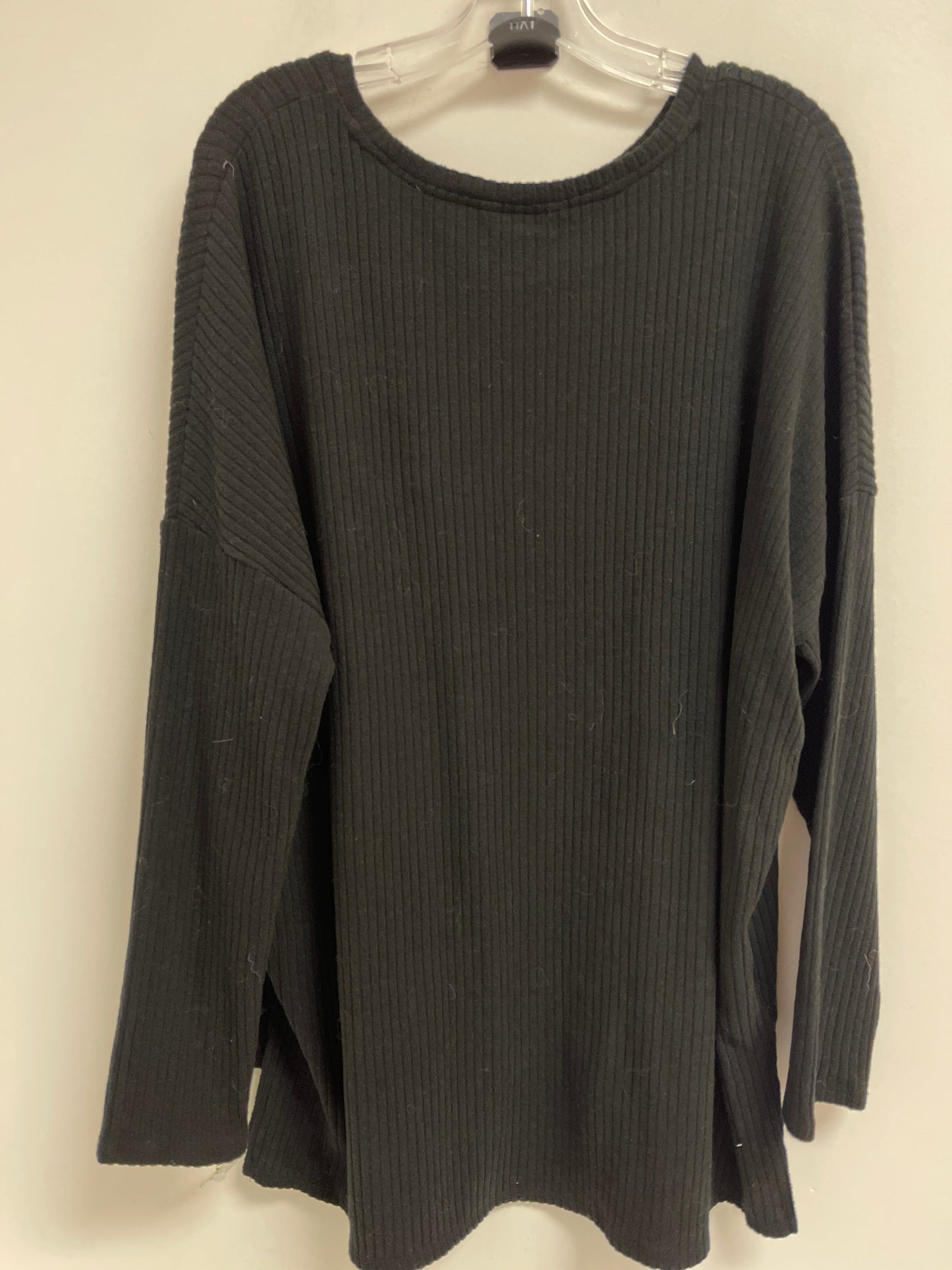 Top Long Sleeve By Time And Tru In Black, Size: Xl