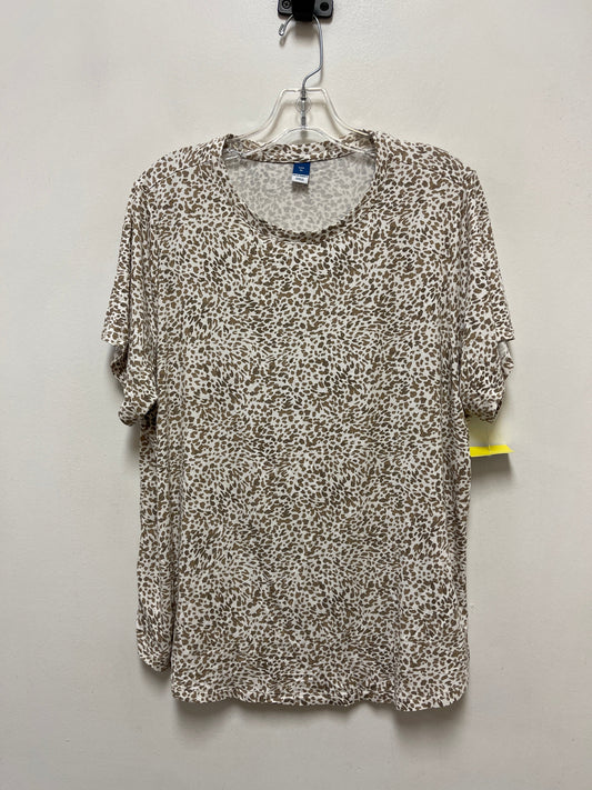 Top Short Sleeve By Old Navy In Animal Print, Size: Xl