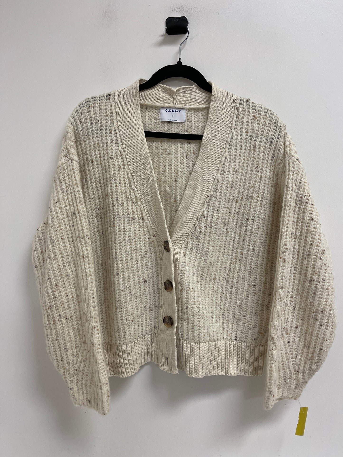 Sweater Cardigan By Old Navy In Cream, Size: S