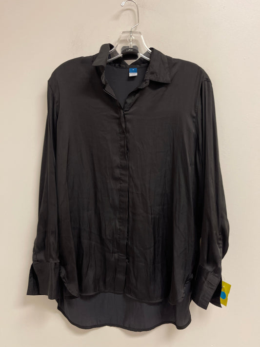 Blouse Long Sleeve By Old Navy In Black, Size: S