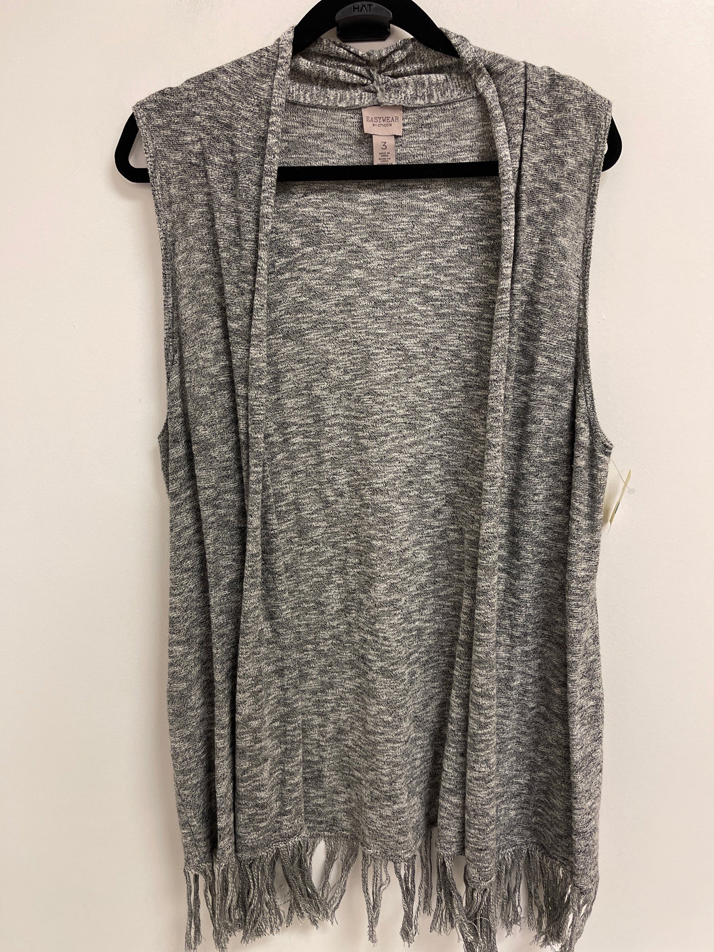 Sweater Cardigan By Chicos In Grey, Size: Xl