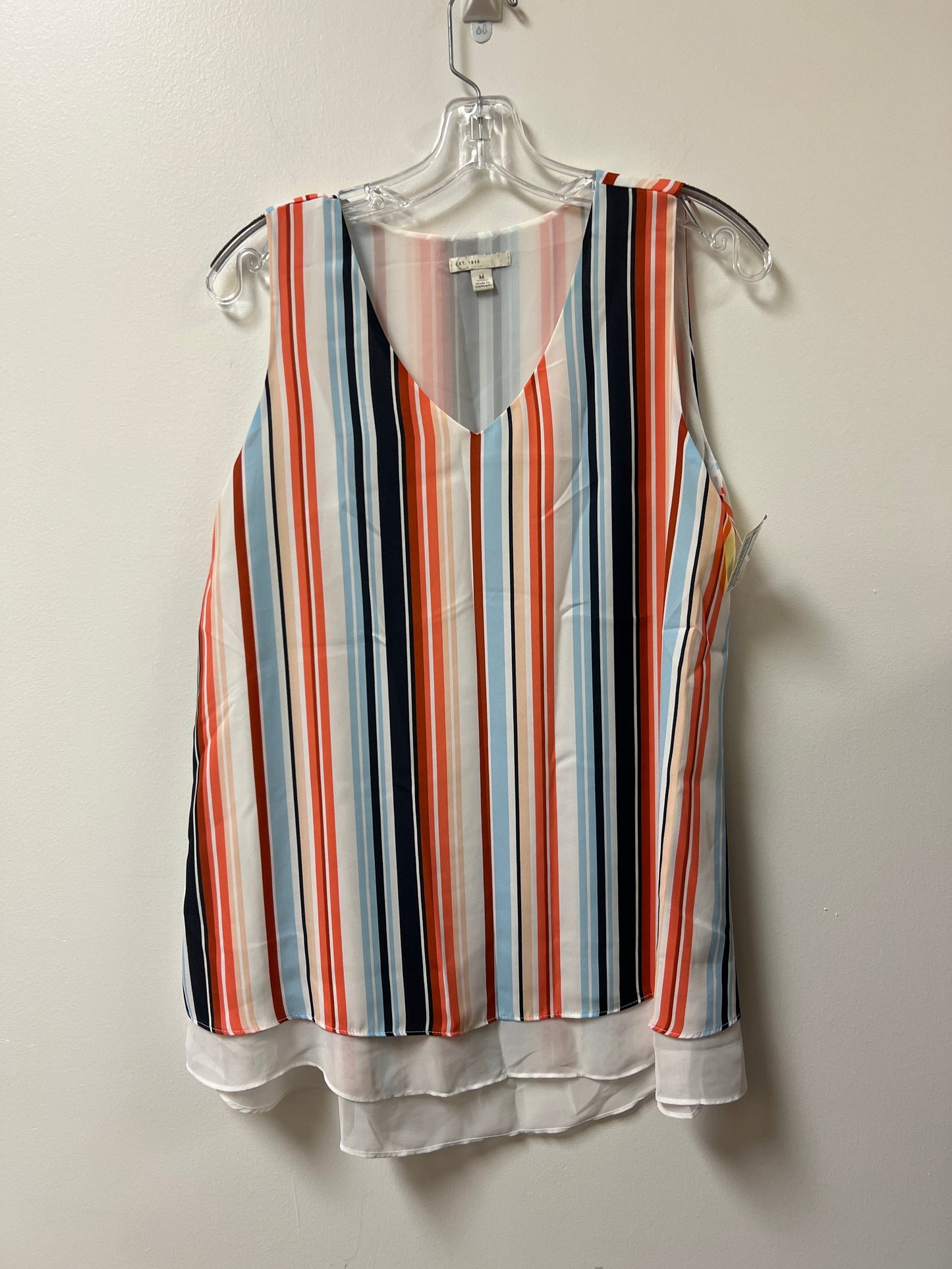 Top Sleeveless By Cato In Orange, Size: M