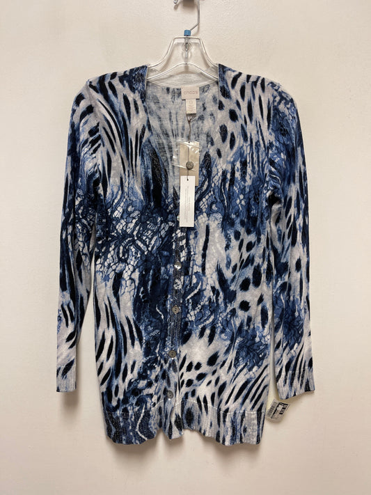 Sweater Cardigan By Chicos In Blue, Size: S