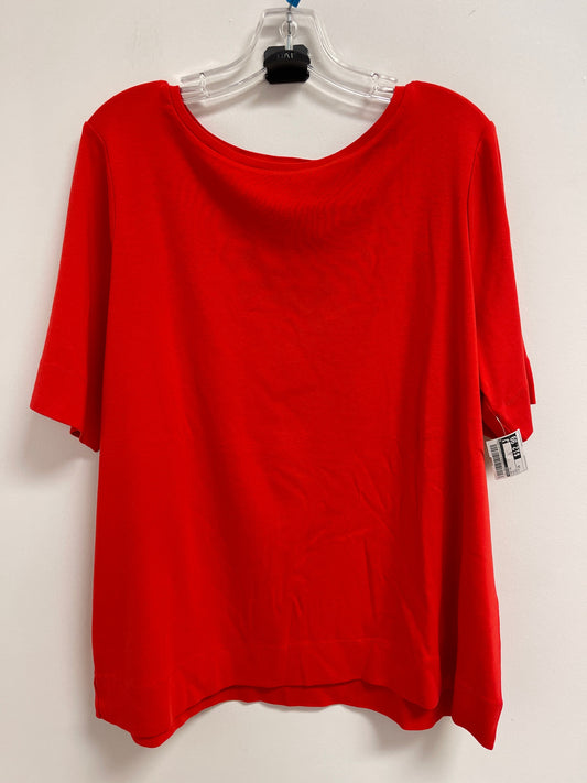 Top Short Sleeve By Chicos In Red, Size: 2x