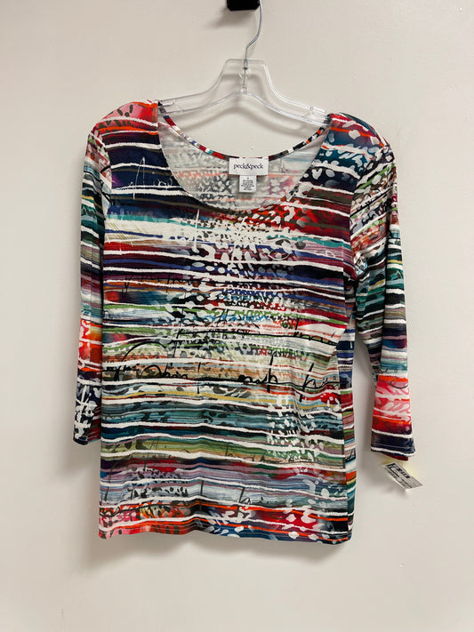 Top Long Sleeve By Peck And Peck In Multi-colored, Size: S