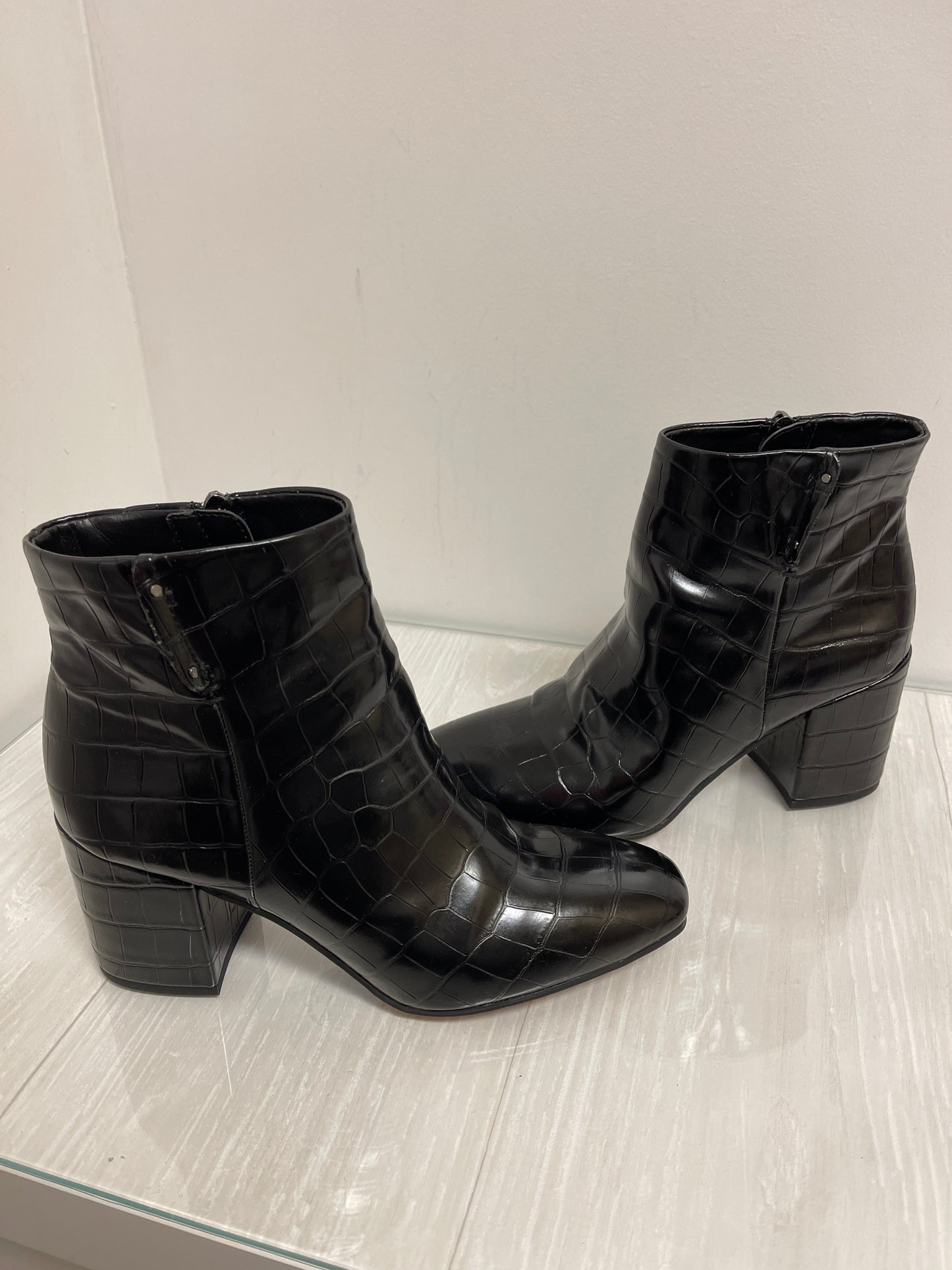 Boots Ankle Heels By Franco Sarto In Black, Size: 8.5